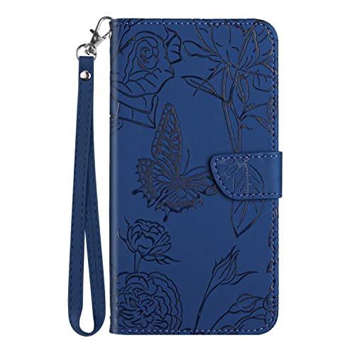 Midmelon Mobile Phone Case for TCL 30 SE/30E/306/305, Butterfly and Flower Embossing Design