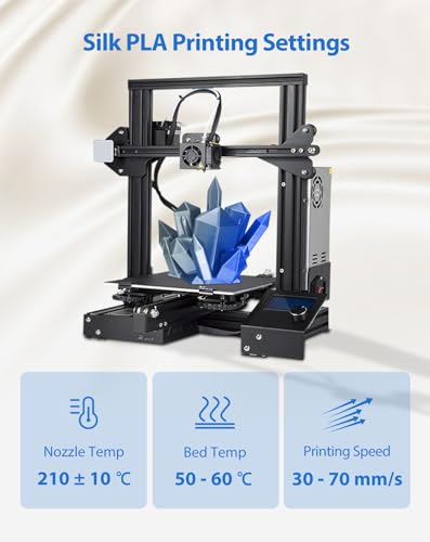 Image of DURAMIC 3D Silk Dual Color PLA Filament Shinny High Gloss Finish 1.75mm | 3D Printing Filament with Cardboard Spool,No-Tangling Neatly Wound Dimensional Accuracy 99% + /- 0.03mm 1KG Silk Blue Silver