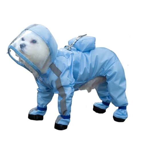 Pupmist Full Coverage Small Dog Raincoat, Waterproof with Four-Leg Protection, Ideal for Teddy...