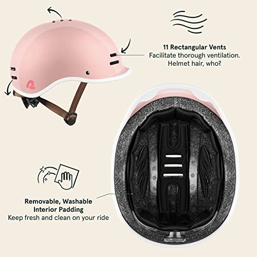 Image of Retrospec Remi Kids Bike Helmet with Built-in Sun Visor - Adjustable Youth & Toddler Safety Gear for Cycling, Skating & Scooters - 11 Air Vents, Washable Padding & Reflective Straps