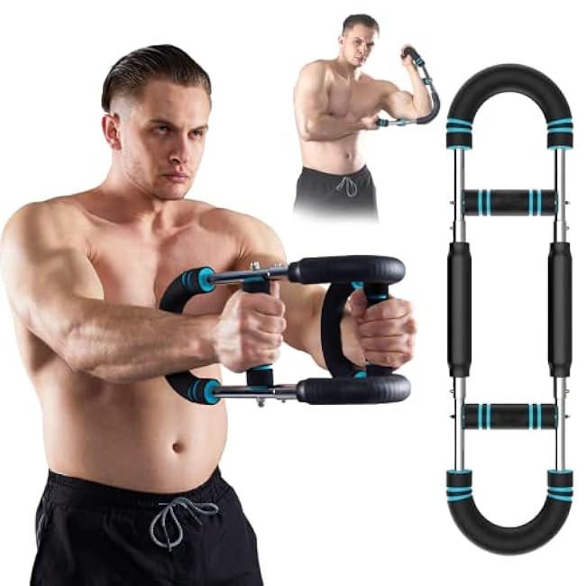 HOTWAVE Twister Arm Exerciser,Adjustable Spring Workout Bar, Forearm Triceps Chest Enhanced Exercise Strengthener,Portable Home Fitness Equipment