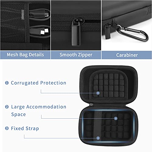 Yinke Tasche Case für Externe Festplatte WD/ Toshiba Canvio Gaming/ Basics/ Flex & Seagate Portable Drive/ Game Drive/One Touch/ Expansion Portable, Hart Reise Tragen Hülle Etui (Black)