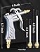 JASTIND Industrial Air Blow Gun with Brass Adjustable Nozzle, 8-14 Inch & 2 Steel Air Flow Extensions, High Volume Air Tool Dust Blower Gun for Air Compressor Attachments