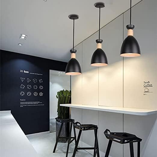 Image of DarkVision Black Hanging Lights for Living Room /Pendant Lights for Ceiling /Hanging Lamps for Home Decoration /Ceiling Light for Living Room /Decorative Hanging Lights,Metal (Without Bulb) (HL Black)