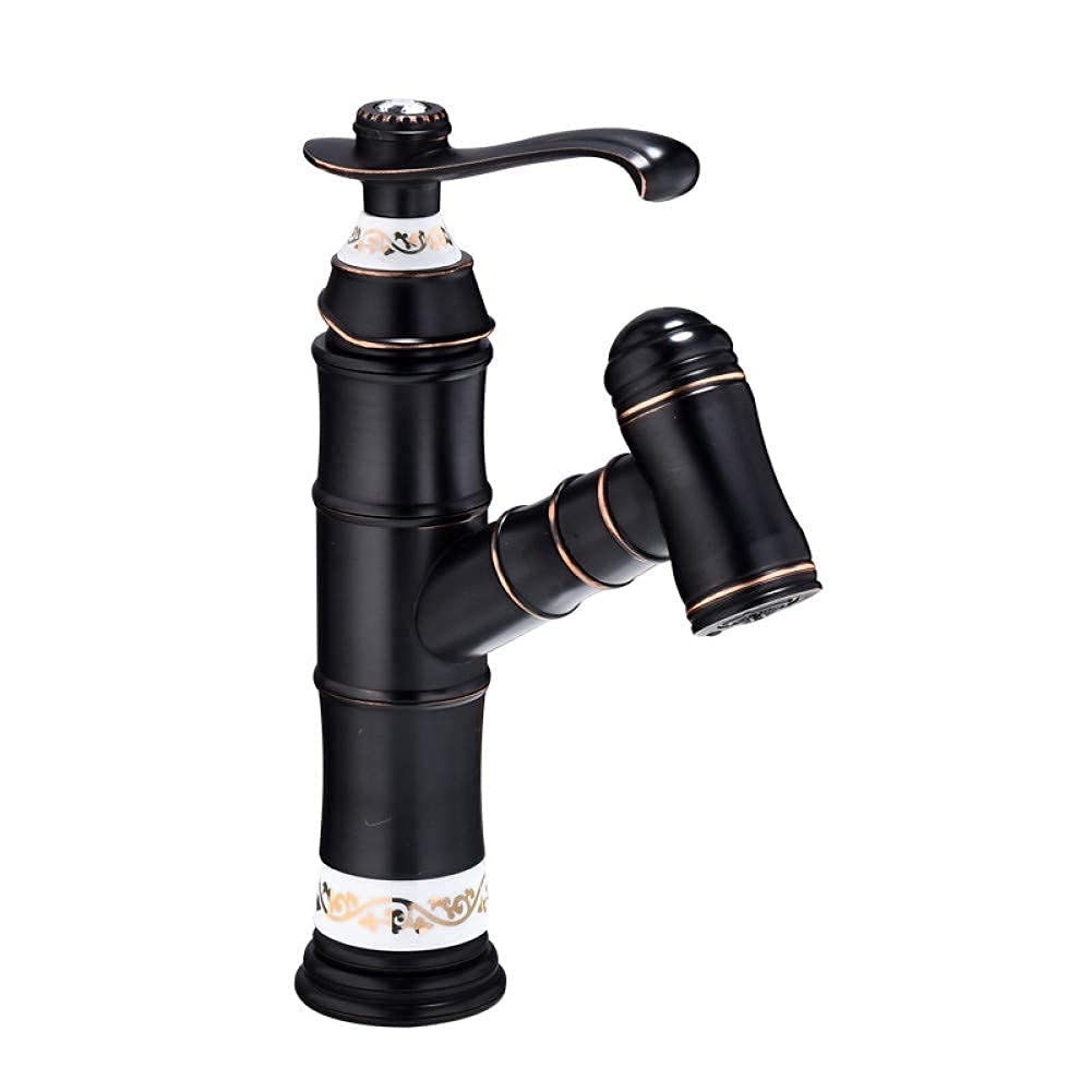 Robinet de lavabo rétractable tout en cuivre mitigeur eau chaude froide
