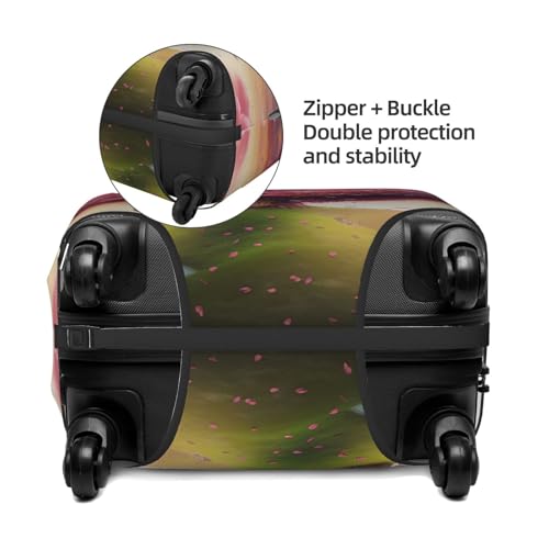 Colorful Pink Heart Tree Travel Luggage Cover Suitcase Protector Washable Elastic Suitcase Cover Anti-Scratch Luggage Protector Travel Suitcase Baggage Cover Fits 18-32 Inch Suitcase Small4