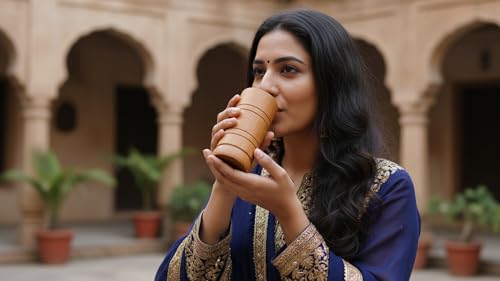 Image of Jamun Wood Glass for Diabetes & Sugar Control | Ayurvedic Vijaysar Wooden Tumbler | Natural Herbal Drinking Cup for Blood Sugar Balance & Healthy Living