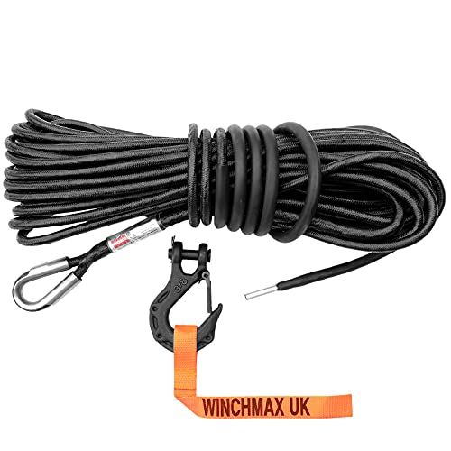 Cuerda sintética Armourline 15m x 10mm con gancho de alta resistencia Winchmax