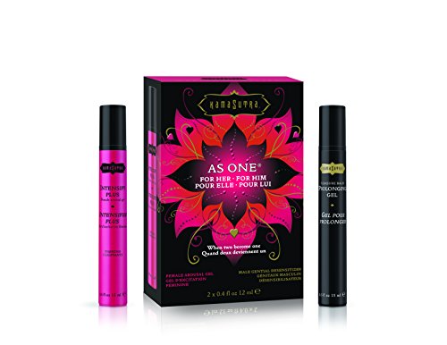 Kama Sutra As One Couples Kit - or Men, Women, Couples, Lovers. Warming Gel and Desinsitizing Gel.