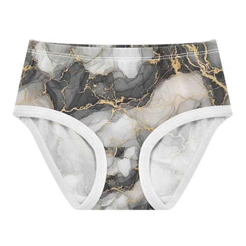 Marble Black Underwear Girls, Toddler Girl Briefs, Cotton Underwear Girls, 2–8 Years