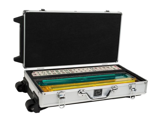Set tablero Mahjong americano con estuche aluminio ruedas miniatura 2