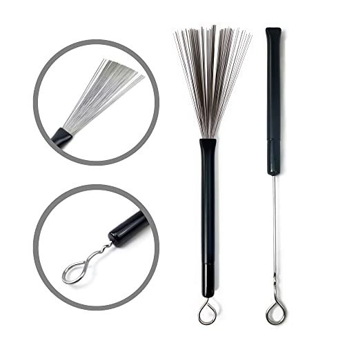 Set Of Marble Pattern Leather Drumstick Bag With 5A Hickory Drumsticks, 5A Maple Drumsticks, Drum Brushes, Rute Sticks And Drum Key #TOP4