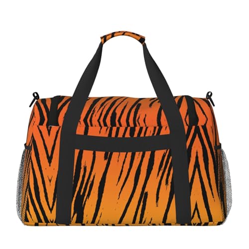 Bolsa de viaje de rayas de tigre: tu compañera impermeable para la playa y el gimnasio 2