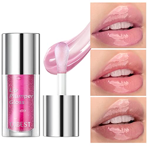 Petansy 3 Colors Hydrating Lip Gloss, Plumping Lip Oil Tinted Lip Balm Lip Care Transparent Toot Lip Oil, Lasting Nourishing Lip Glow Oil Non-Sticky Big Brush Glitter Shine Primer Lip Tint #TOP5