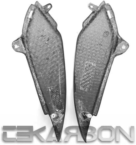 Replacement for Front Side Tank Panels, Kawasaki ZX6R (2005-2006), Carbon Fiber, 2x2 Twill Weave