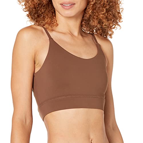 The Drop Women's Bryce Stretch Sports Bra, Coffee Bean, S