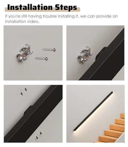 Main courante d'escalier rectangle LED avec détecteur de mouvement 13ft - 7