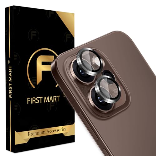 Image of FIRST MART Black Camera Ring Guard Protector for Oppo Reno 15 Pro | Tempered Glass with Metal Alloy Rings, HD Clear, Scratch Resistant, Case-Friendly | Pack of 1