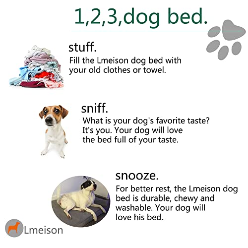 Lmeison Dog Bed Cover, Waterproof Pet Bed Oxford Zipper External Cover for Small Medium to Large Jumbo Dog Bed, Washable… - Image 6