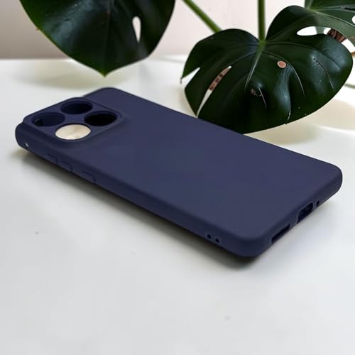 Image of SBMS Silicone Back Cover Case for Motorola Moto Edge 70 Fusion 5G | Soft Micro-Fibre Lining Inside | Camera Protection Bump | Shockproof Back Cover Case for Moto Edge 70 Fusion (Candy Cloth Blue)