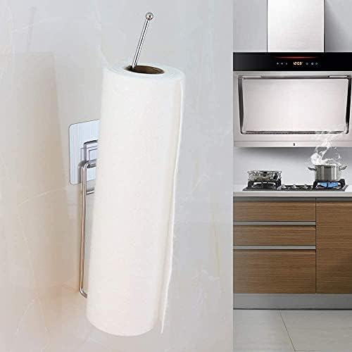 Swadhin Stainless Steel Self Adhesive Magic Sticker Towel Holder Ring for Bathroom Hand Towel Napkin Hanging Holder Modern Kitchen Towel Hanger Wall Mount Toilet Paper Holder Tissue Paper Stand 4