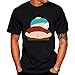 Fashion Shirt Printed T-Shirt Funny T Shirt Men's South-Park Cartman Shirts Black Hot