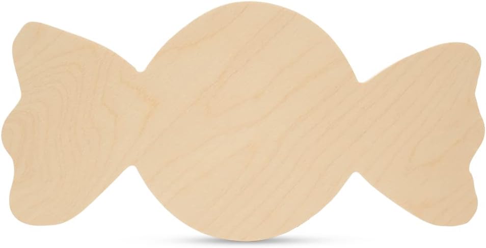 Woodpeckers 木製キャンディカットアウト 3インチ x 6インチ プレーン木製オーナメント 素朴なクリスマスツリーデコレー