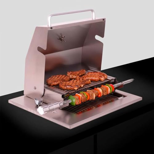 Titan Eletro, Churrasqueira Grill a Gás de Embutir com Tampa Diamond Little Gás Natural Titan