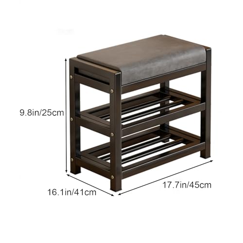 Banco de zapatos con asiento acolchado para recibidor y espacios pequeños pasillo 4