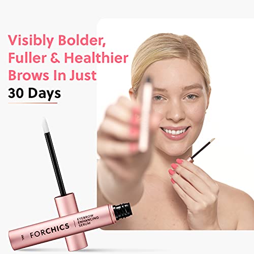 Forchics Forbrow Eyebrow Growth Serum For Thicker Brows - Natural & Organic Conditioner For Fuller And Thick Eyebrows | Vegan & Cruelty-Free Formula | New Innovative Peptides - [0.10 Fl. Oz/ 3Ml] #TOP3