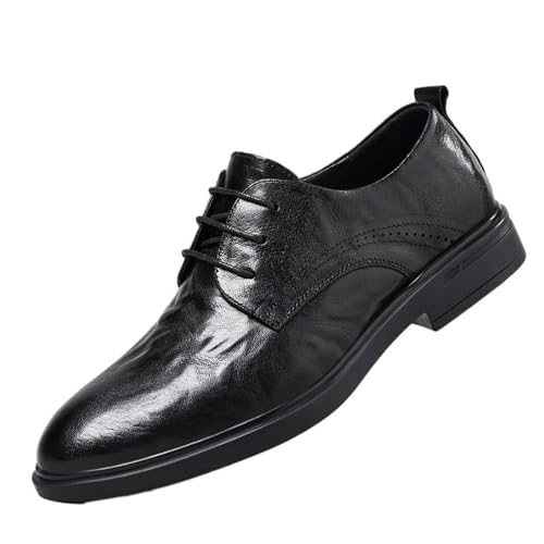 Men's Classic Brogue Wingtip Oxfords - Soft Soled Formal Leather Shoes for Business & Wedding Events