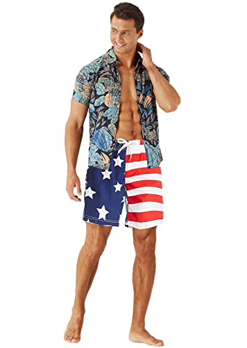 URBEST Men's Swim Trunks with Compression Liner Quick Dry Beach Shorts with Pockets for Beach and Swimming4