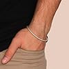 LeCalla Solid 925 Sterling Silver Italian 3 MM Snake-Chain Bracelet for Women and Men 8 Inches #3