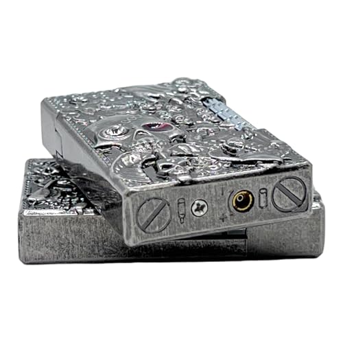 Encendedor Calavera de Metal Recarcable Estilo Gótico miniatura 5