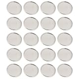 20 Stück Bindescheiben 28mm für Notizbuchseiten, Silber, ABS