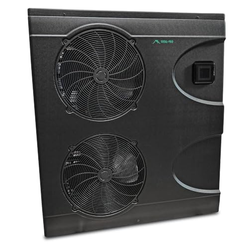 Total Pro Wärmepumpe Typ P Wi-Fi P23/32 bis 70.000 Liter Beckeninhalt COP bis 6,42 Titan Wärmetauscher Durchflusssensor Heizung Salzwasser LCD-Display Ganzjahresmodell