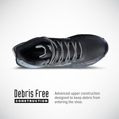 New Balance Fresh Foam Cremorne Composite Toe Safety Shoes for Men - Non Slip, Electrical Hazard - Black/Grey, Mid