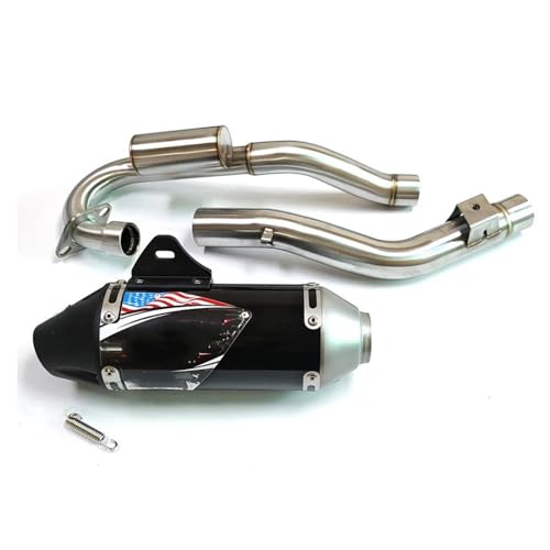 Silencieux d'échappement moto 45mm haute résistance noir mat avec collecteur CRF230
