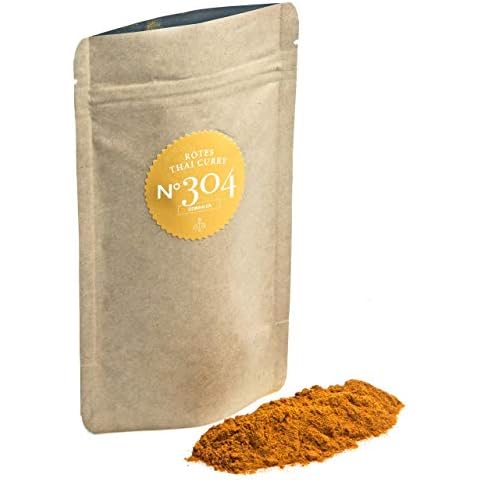 Rimoco N°304 Bio Rotes Thai Curry - Currymischung fruchtig, mild & exotisch | Ideal als Gewürz Currypulver oder für Currypasten | Bio Anbau (DE-ÖKO-007) | 60g in Kraftpapier Zip-Beutel Cover