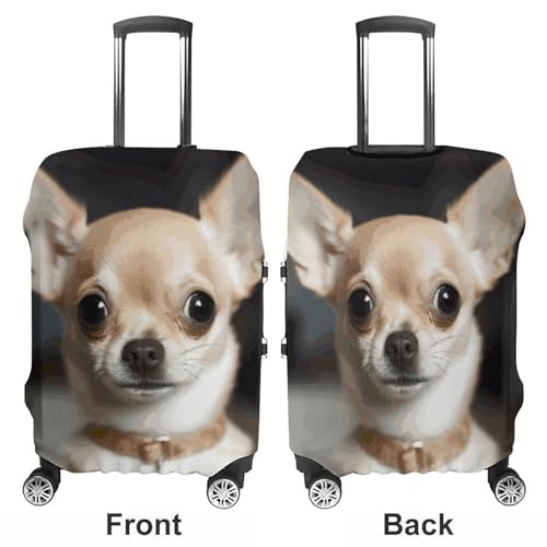 Carry on Luggage Cover Cute Chihuahua Suitcase Covers for Luggages Tsa Approved Travel Luggage Sleeve Protector Elastic Suitcase Protector Anti-Scratch Washable Fits 19-30 Inch Case -L3