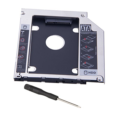 Caddy para disco duro SATA 2.5" 9.5mm con adaptador miniatura 2