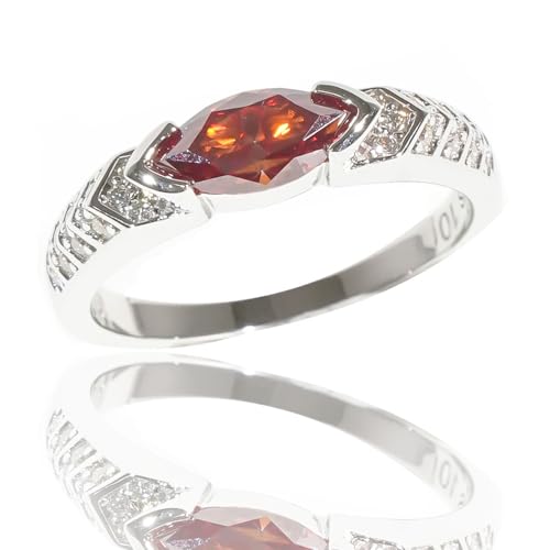 Bague moissanite magnétique d'exception et cristaux marquise haut de gamme