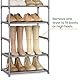 Vicye Schuhregal 10 Ebenen, Offener Schuhschrank aus Metall, Schuhregale Schmal und Hoch, Schuhständer Platzsparend 2m Hoch für Eingang, Flur, Schlafzimmer