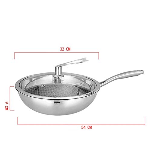 Wok de acero inoxidable 304 antiahumado y antiadherente miniatura 3