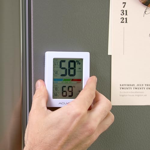 image for AcuRite Humidity Meter Hygrometer and Indoor Digital Thermometer with 