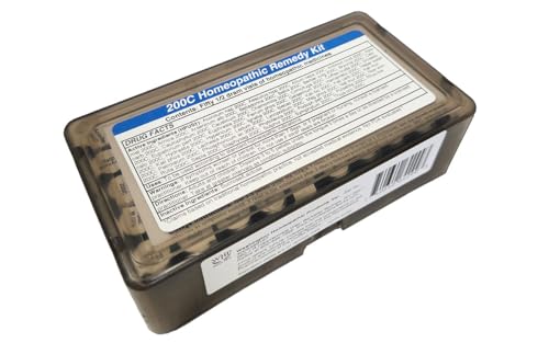 Homeopathy Remedy Kit with 50 Remedies for Common Ailments, Travel