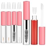 CATIEBYE 6 Stück Nachfüllbare Leere Mascara Behälter aus Abs und Petg mit Dicht Schließendem Bürstchen für Einfaches Auftragen für Reisen und Anfänger