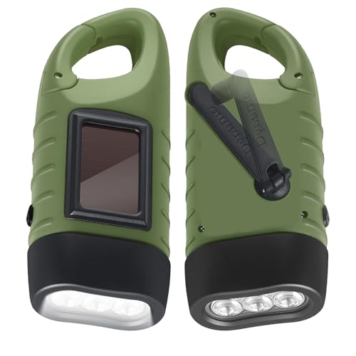 Kssvzz 2 Stück kurbeltaschenlampe, LED Solar Taschenlampe mit Karabinerhaken, Wasserdicht dynamo taschenlampe für Camping, Stromausfällel, Outdoor Kssvzz 2 Stück kurbeltaschenlampe, LED Solar Taschenlampe mit Karabinerhaken, Wasserdicht dynamo taschenlampe für Camping, Stromausfällel, Outdoor