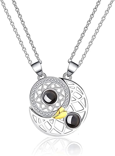 El Regalo BF Magnetic Sun Moon Matching Couple Necklace Set- Best Friend 2 PCs Necklaces Set for Besties/Best Friends/Couples (Silver) For Unisex Adult (B09WYVC12L) Amazon Price History, Amazon Price Tracker