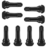 YoRise 8PCS TR413 Tubeless Tire Valve Stems, Sturdy Rubber Snap-in Automotive Valve Stem Kit for 0.453 inches 11.5mm Rim Holes, Universal Car Tires Valves Stem Replacement Accessories(TR413)